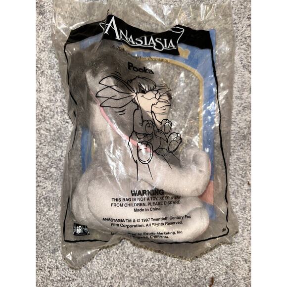 NEW Anastasia Pooka 8" Burger King Unopened 20th Century Fox Plush - Picture 3 of 3